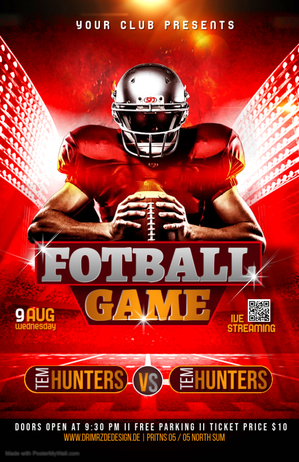 Gaming flyers football flyersSoccer - Fait avec PosterMyWall